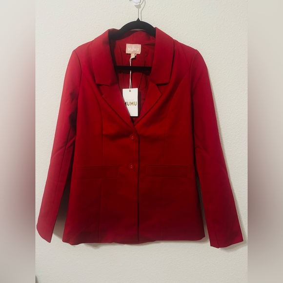 NWT Show Me Your Mumu Red Major Blazer SIze XS - Picture 4 of 10